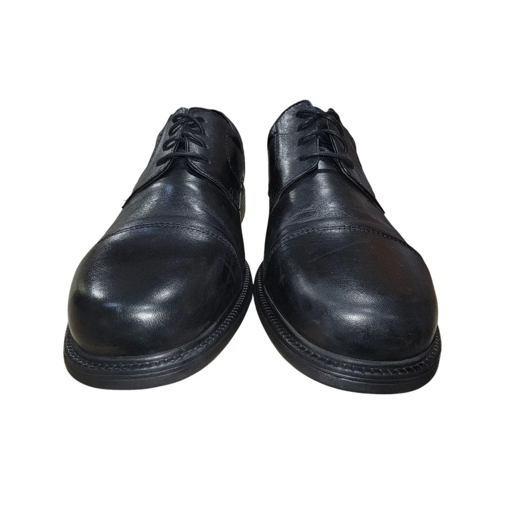 Rockport Charles Road Mens Black Leather Cap Toe Oxford Dress Shoes 11.5 M V8055